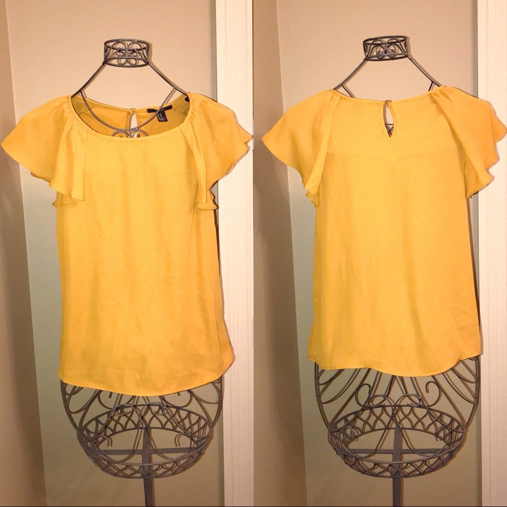Mustard Yellow Sheer Blouse